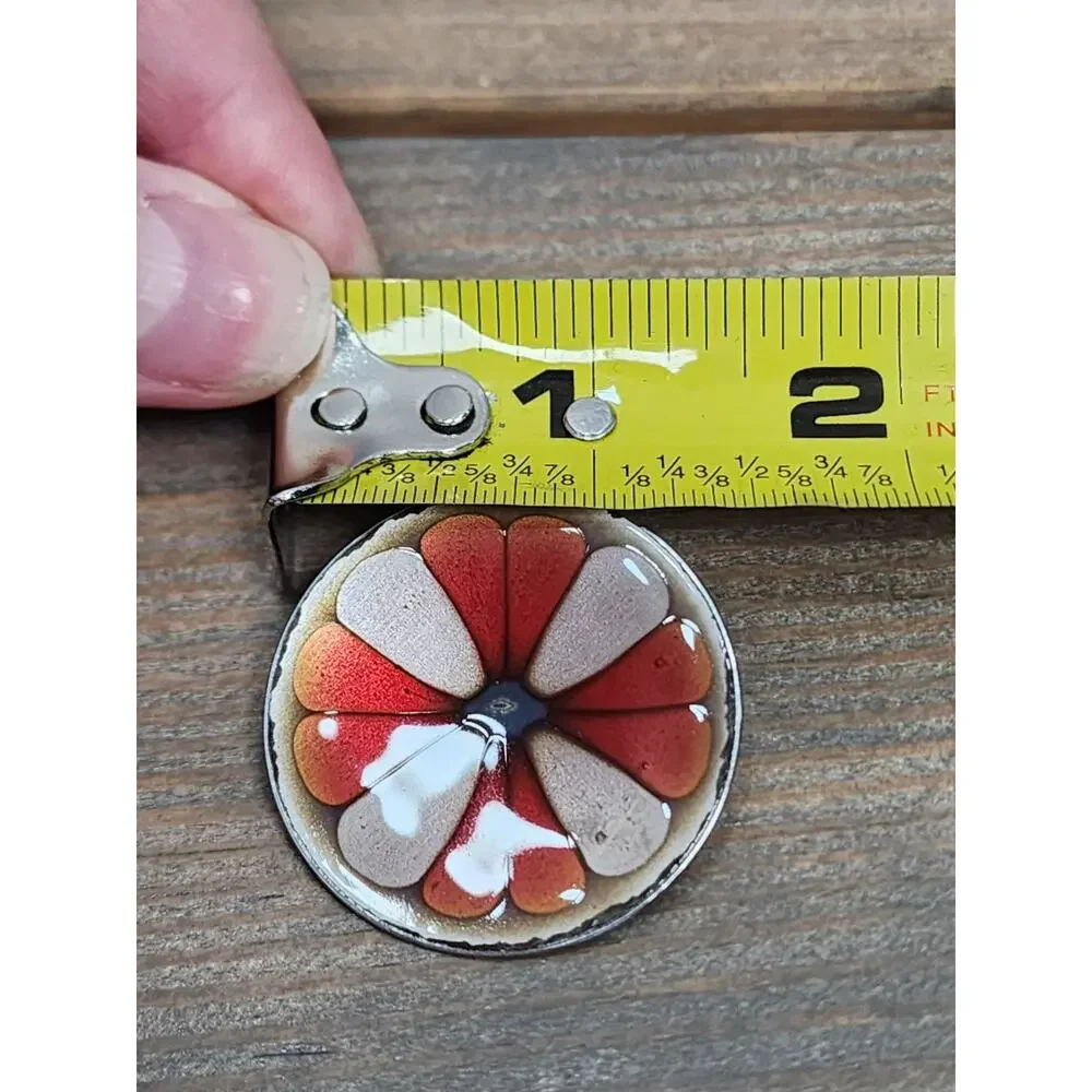 Vintage HOGAN BOLAS Brooch Modernist Abstract Floral Design Pin Brooch